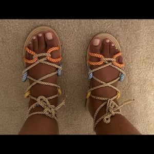 Gladiator sandals rainbow size 6, 7, 8 US new